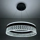 Люстра светодиодная подвесная LUMINARIA CARINA 90W R BLACK/CLEAR 500/1200 APP 220V IP20, LED светильник с пультом ДУ для кухни, спальни, гостиной - изображение 3