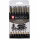 Набір лінерів PIGMA Micron 8шт Чорний Sakura - зображення 1