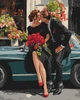 Malowanie po numerach Ideyka Romantyczna para przy samochodzie 40x50 cm (4823104388548) - obraz 1