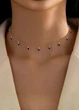 Цепочка женская с синими камушками подвесками Fashion Jewelry Золотистая 16848 - изображение 1