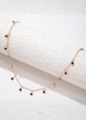 Цепочка женская с синими камушками подвесками Fashion Jewelry Золотистая 16848 - изображение 2