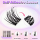 Самоклеящиеся накладные ресницы-пучки Self Adhesive Lashes, 360 шт., изгиб 30D, пучковые ресницы, чёрные - изображение 5