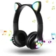 Детские беспроводные наушники с кошачьими ушками Cat ear M23 Bluetooth наушники с RGB подсветкой Черные Black - изображение 5