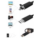 Цифровий ендоскоп 3 in 1 TYPE-C/MicroUSB/USB HD Voltronic, м'який дріт, 2м - зображення 3