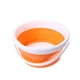 Відро силіконове 10 літрів туристичне складане Collapsible Bucket з ручкою без кришки Жовтогарячий - зображення 2