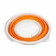 Відро силіконове 10 літрів туристичне складане Collapsible Bucket з ручкою без кришки Жовтогарячий - зображення 3