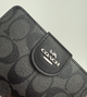 Гаманець coach medium corner zip wallet натуральна шкіра + подарункове пакування - зображення 3