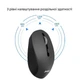 Бездротова акумуляторна безшумна миша JEDEL WD156 4D Dual mode 2.4Ghz+BT 800-1200-1600 DPI 400mAh Ергономічна Grey-Black - зображення 4