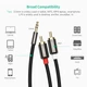 Аудіокабель UGREEN AV116 3.5mm Male to 2RCA Male Cable 5m Black (UGR-10591) - зображення 6