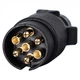 Вилка на прицеп 7 контактная KAMAR 7 PIN 12V с гайкой E1320-A - изображение 9