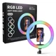 Кільцева світлодіодна кольорова лампа RGB LED MJ26 селфі кільце 26 см - изображение 3
