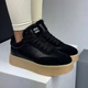 Кросовки Зимние Черные Кожа с Замшей утепленные 39 размер на 25см (Код 523.39) - изображение 1