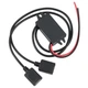 Преобразователь напряжения 12В-5В 3А 2xUSB, скрытая проводка авто (116452) - изображение 2
