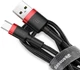 Кабель Baseus Cafule Cable USB for Type-C 3 A 1 м Red/Black (CATKLF-B91) - изображение 2