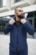 Эластичная куртка Militex 4WSTRETCH (L) Синего цвета для активных действий (с карманами на рукавах) - изображение 11