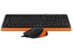 Комплект (клавіатура, миша) A4Tech F1010 Black/Orange USB Помаранчевий 25903 - зображення 2