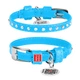 Ошейник WAUDOG Glamour с клеевыми стразами 18-21 см 9 мм Голубой (32502) - изображение 1