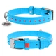 Ошейник WAUDOG Glamour с клеевыми стразами 18-21 см 9 мм Голубой (32502) - изображение 3