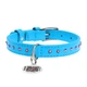 Ошейник WAUDOG Glamour с клеевыми стразами 18-21 см 9 мм Голубой (32502) - изображение 4