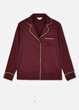 Сатинова пижамна рубашка Boyfriend Primark XS для дома и сна Бордовый (8679) - изображение 5