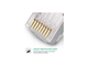 Разъем коннектор UGREEN Cat6 Ethernet RJ45 экранированный обжимной разъем позолоченный 10 шт (NW111) - изображение 2