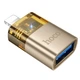 Адаптер переходник Hoco UA36 Lightning to USB золотистый - изображение 1