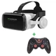 VR Окуляри віртуальної реальності VR SHINECON G04DBS Bluetooth з'єднання для смартфонів 5.5-7,2"+ джостик Terios X3 Black - изображение 1