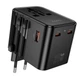Зарядний пристрій Hoco AC31 USB/2 Type-C PD 25W чорний (AC31) - зображення 1