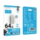 Флеш-накопичувач Hoco UD16 USB 3.0 64GB обертовий протиударний сріблястий - зображення 2