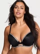 Комплект Білизни зі Стразами Victoria's Secret Very Sexy Shine Cradle Push-Up Bra & Double Shine Strap Smooth Thong Panty Чорний 34C-S - зображення 4