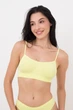 Бесшовный топ на тонких бретелях Giulia CAMI TOP L/XL Yellow-charlock, женский топ из микрофибры - изображение 2
