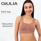 Безшовний топ на широких бретелях Giulia TANK TOP L/XL Brown-mokko, жіночий топ з мікрофібри - зображення 1