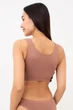 Безшовний топ на широких бретелях Giulia TANK TOP L/XL Brown-mokko, жіночий топ з мікрофібри - зображення 3