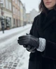 Рукавички жіночі натуральні шкіряні зимові 2XL (9) (23-25 см) Чорні з підкладкою із вовни утеплені (G-05) - зображення 1