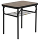 Стіл складаний Bo-Camp Garland 60x45 см, алюмінієвий каркас, до 25 кг, Black/Wood look (1404195) - изображение 5