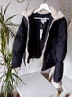 Стильная куртка Pull&Bear с искусственным мехом черная М арт.7712\347\833 - изображение 4