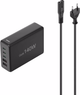 Zasilacz uniwersalny Hama GaN 140W PD/QC 3x USB-C 2x USB-A Black (201978) - obraz 3