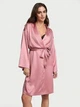 Халат сатиновий Victoria's Secret Satin Midi Robe XL/XXL Рожевий (26711457D) - зображення 1