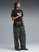 Футболка хлопковая длинная мужская Puma Essentials Graphics 68470861 3XL Black-Apple Spritz (4069161728969) - изображение 3