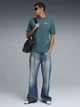 Футболка хлопковая длинная мужская Puma Essentials Foundation 68915341 S Emerald Ice (4069161731198) - изображение 3