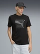 Футболка хлопковая длинная мужская Puma Graphics 69177501 S Black с принтом (4069161646478) - изображение 1