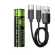 Аккумуляторная батарейка HOCO JA3 AA 1.5V 860mAh с портом USB-C для зарядки 2шт/уп (24403) - изображение 6