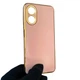 Чехол для OPPO A17k глянцевый с защитой камеры с золотой окантовкой пудровый - изображение 2
