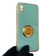 Чохол для Xiaomi Redmi 9A глянцевий із захистом камери із золотою окантовкою з кільцем-підставкою бірюзовий - зображення 1