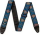 Ремень гитарный Dunlop JH25 2" Jimi Hendrix Blacklight Fillmore Blue (R128833) - изображение 1
