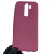 Чехол для Xiaomi Redmi Note 8 Pro силиконовый с микрофиброй нескользящий бордовый - изображение 1