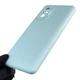 Чехол для Xiaomi Redmi Note 10 Pro 4G силиконовый с микрофиброй нескользящий голубой - изображение 6