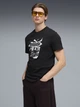 Футболка хлопковая длинная мужская Puma Graphics 69301001 XL Black с принтом (4069161652837) - изображение 1