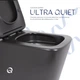 Унитаз подвесной QTAP Tern QT1733052ERMB безободковый черный с сидением Slim Soft Close - изображение 3