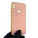Чехол для Xiaomi Redmi Note 7 глянцевый с защитой камеры с золотой окантовкой пудровый - изображение 2